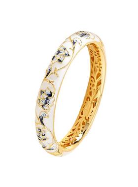 2025青花瓷风景泰蓝手镯细圈