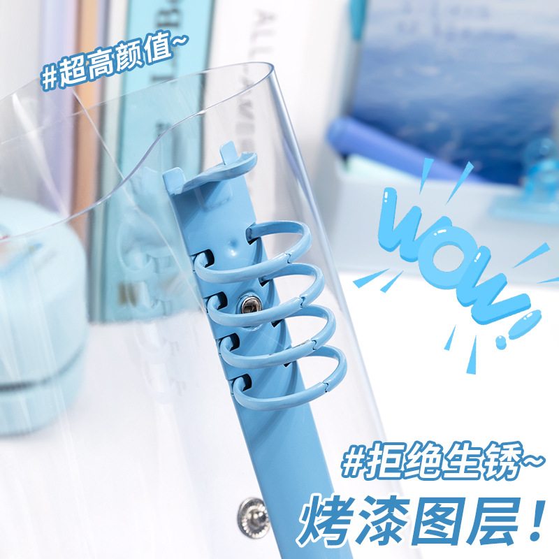 简约活页本a5软皮b5可拆卸内横线透明本子加厚页颜活页高笔记本值