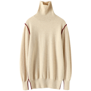 启超颜值~质感都在线~秋冬高领100%山羊绒衫女纯羊绒毛针织打底衫