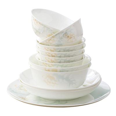 【热卖】健康瓷中式骨瓷餐具套装