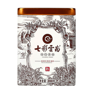 七彩云南普洱茶名门普洱普洱茶熟茶特级古树陈料散茶200g官方正品