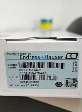 议价CPS11E-NA7BAA2恩德斯豪斯EH数字式pH电极 原装现货量大价优