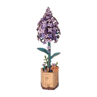 rolife若来木艺花束积木花手工拼装模型摆件情人节生日礼物送女生