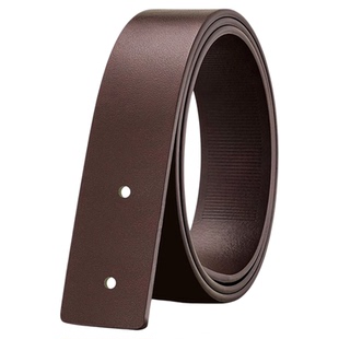 皮带不带头男款纯正宗整张牛皮无头腰带条真皮无牙自动扣内扣裤带