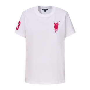 POLOWALK短袖T恤女纯棉夏季新款内搭白色打底衫上衣时尚