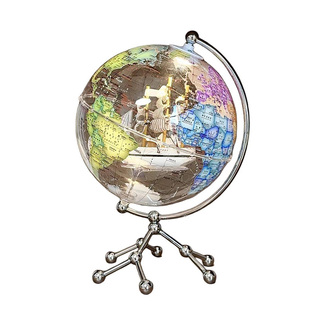 透明地球仪摆件轻奢高档高级感客厅玄关酒柜柜子桌面摆设卧室可发光小夜灯台灯家居装饰品男孩女孩生日礼物