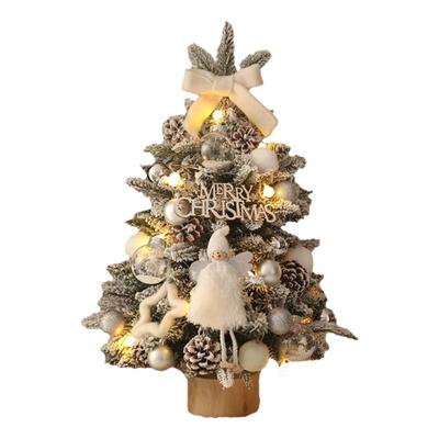 桌面圣诞树新款带灯小型家用仿真