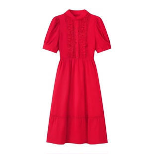 南君「血色童话」玻尔红裙万圣节cos哥特风病娇宫廷复古红色长裙