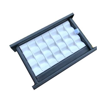 珠宝收纳盒宝石盒子pu带盖可拆卸戒面裸石彩宝盒钻石裸钻展示托盘