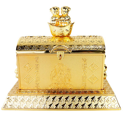 香港旗舰正品 李居明2026马年吉祥物工艺品 暗格和合大财箱摆件