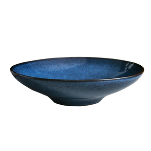 星夜陶瓷盘子创意西餐盘家用菜盘果盘窑变沙拉盘大号意面盘瑕疵碗