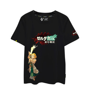 塞尔达无双封印战纪游戏周边短袖T恤衫男女休闲精梳棉纯棉半袖体