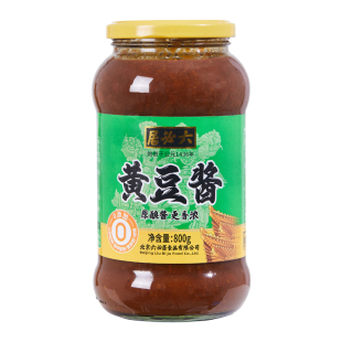 六必居黄豆酱0添加味精豆瓣酱熟官方炒菜东北大酱无零专用旗舰店