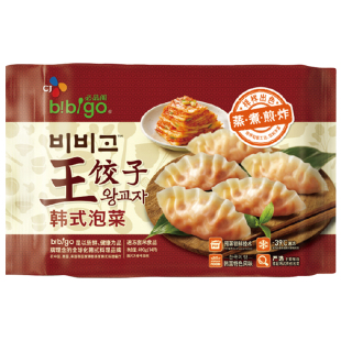 必品阁王饺子bibigo韩式泡菜蒸饺韩国水饺速冻水饺玉米猪肉煎饺