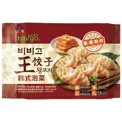 bibigo韩国速冻饺子泡菜味蒸饺