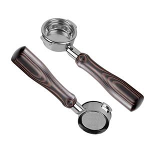 IKAPE意式咖啡“幻影”无底手柄咖啡机改装配件304不锈钢实木彩木