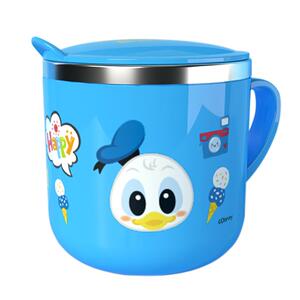 迪士尼牛奶杯儿童刻度家用316不锈钢幼儿园宝宝直饮喝水杯子防摔