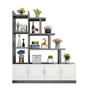 客厅隔断柜置物架现代简约网红玄关进门客厅装饰柜酒柜实木间厅柜