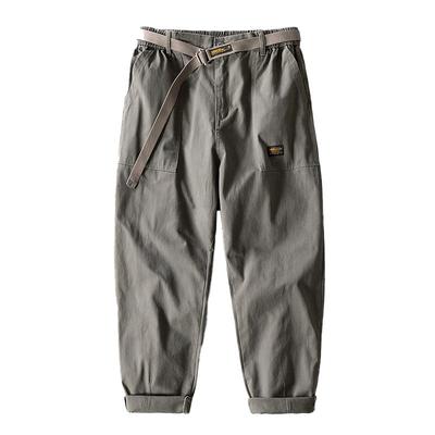 大码工装裤子男秋款潮流美式纯棉