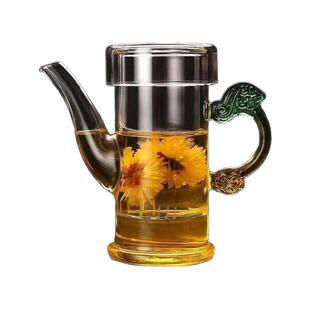 泡茶玻璃茶壶功夫普洱过滤茶水分离红双耳杯套装茶具家用单冲茶器