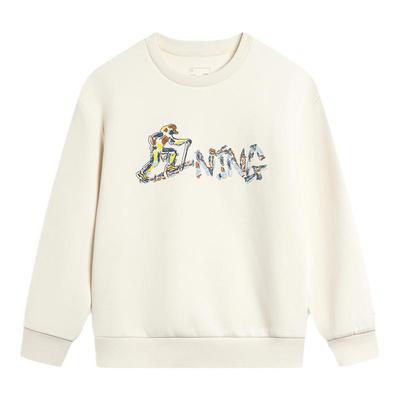 李宁卫衣男童春运动时尚系列透气宽松套头无帽卫衣YWDU037-B品