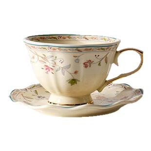 VIANNA丨花韵·IRKO高档精致田园风陶瓷咖啡杯套装家用下午茶杯碟