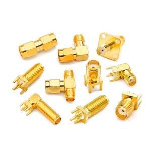 SMA接头gps天线座子转SMA-KE插座母口连接器RF射频四角偏脚天线座