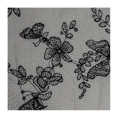 黑色蝴蝶刺绣半透网纱纱布