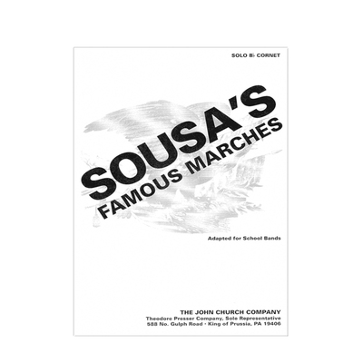 有名苏萨进行曲集 降B调短号独奏 Fischer 费舍尔原版乐谱书 Sousas Famous Marches Cornet in Bb 42540071