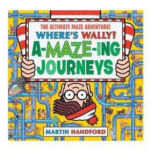 【预售】威利在哪里？：迷宫探险之旅英文儿童趣味进口原版书精装Where's Wally? A-Maze-Ing Journey Handford著Walker Books UK