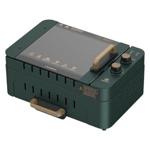 利仁电烧烤炉家用烤串机全自动旋转轻油可拆电烤盘烤涮一体锅烤箱