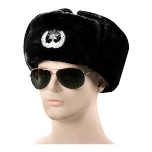 保安雷锋帽子海员帽飞机帽徽保安制服帽防寒保暖执勤帽冬季工装帽