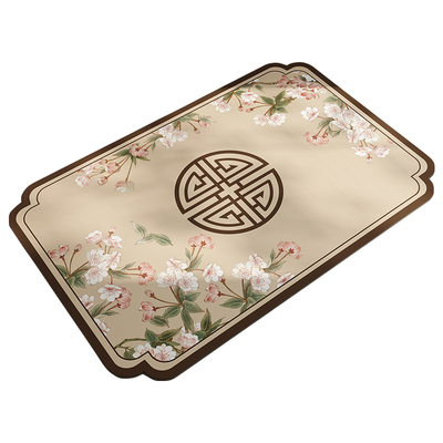 新中式国风浴室地垫洗手间脚踏垫