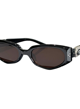 复古窄框猫眼墨镜可配近视度数女