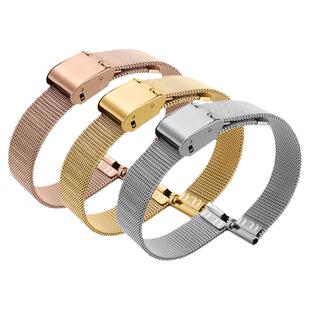 适配阿玛尼满天星女小尺寸精钢手表带DW浪琴ck芙丽米网带6 8 10mm