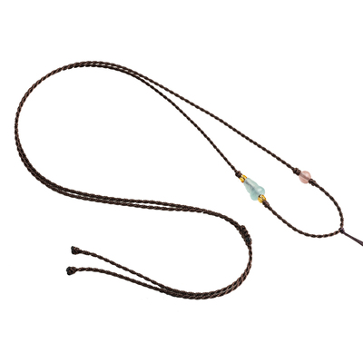 高端超细黄金项链绳翡翠吊坠挂绳