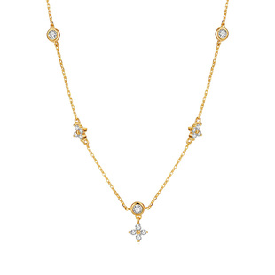 《十四·行诗》原创设计感复古简约气质锁骨颈项链女纯银轻奢个性