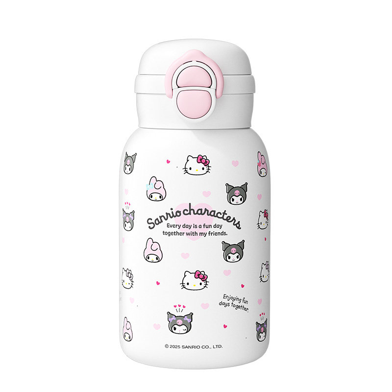 hellokitty保温杯女生可爱带吸管水杯新款2026高颜值双饮杯子礼物