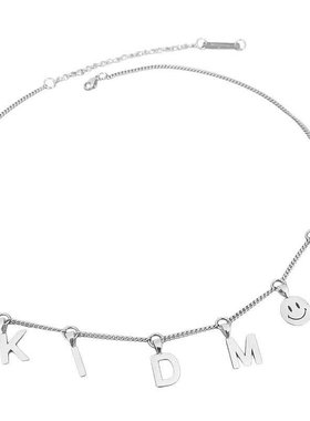 可定制梯方数字微镶男女锆石吊坠