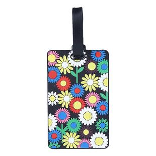 创意旅行便携登机牌硅胶行李牌挂牌行李箱吊牌几何图旅游托运牌