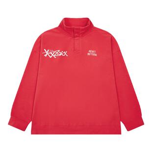 XXZXX加绒卫衣立领保暖宽松长袖男女潮牌童装亲子装秋季新款 2802