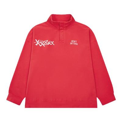 XXZXX潮牌加绒立领卫衣宽松保暖