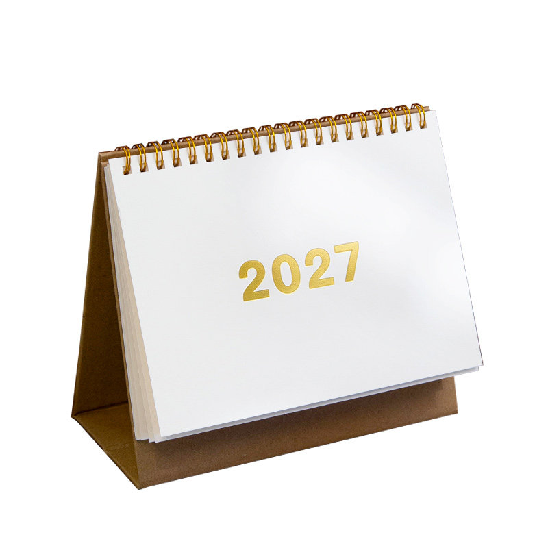 小槑同学 2027年新款简约无印风台历2026下半年高颜值ins风日历桌面摆件办公室学生27年台式月历计划记事本
