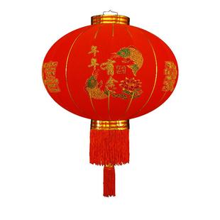 2026新款过年大红灯笼春节大门庭院一对阳台植绒户外装饰挂饰宫灯