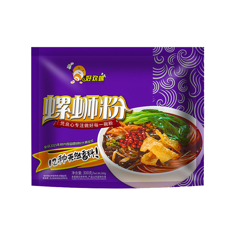 好欢螺螺蛳粉原味300g广西柳州正宗螺狮粉加辣加臭螺丝粉小龙虾味