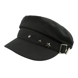 日系星星海军帽子复古小众y2k辣妹贝雷帽显脸小八角帽画家帽百搭