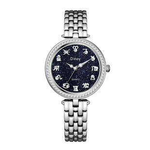 Diroy迪罗伊【情人节礼物】十二星座女士腕表璀璨星空高颜值手表