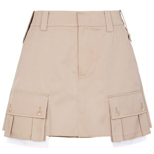 婉甸2026春季新品卡其色工装短裙裤短款A型1251P12SX2