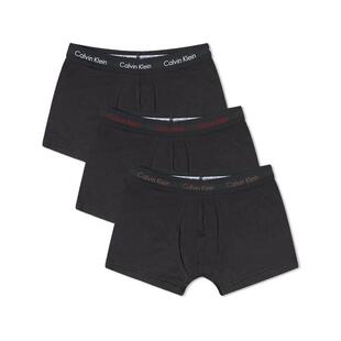 【自营】CK凯文克莱 男士3件装低腰短裤平角内裤 0000U2664G黑白