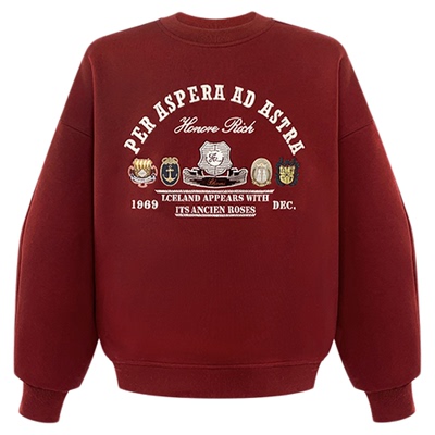 HONORE古月多种刺绣设计徽章卫衣